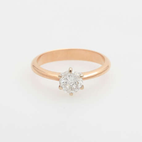 Solitär- Ring mit einem Diamant Brillant 0,83 ct, - Foto 1