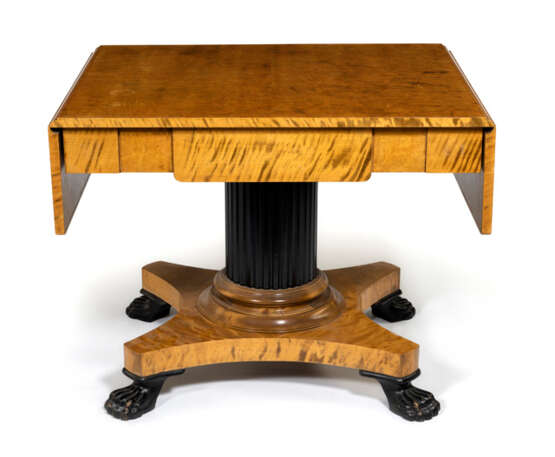 KLAPPTISCH, BIEDERMEIER-STIL,. BIRKE, TEILS EBONISIERT - photo 1