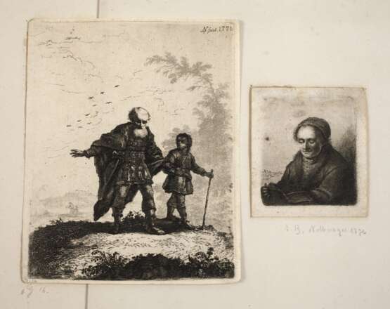 Johann Andreas B. Nothnagel, Zwei Radierungen nach Rembrandt - Foto 1