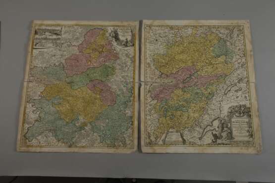Homanns Erben, Zehn handkolorierte Landkarten - photo 2