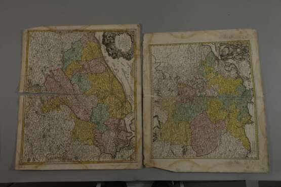 Homanns Erben, Zehn handkolorierte Landkarten - photo 5