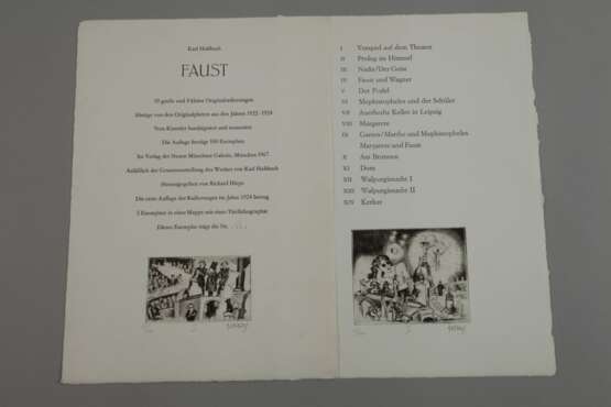 Prof. Karl Hubbuch, "Radierungen zu Goethes Faust" - фото 2