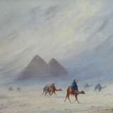Otto Tilche, Sandsturm vor den Pyramiden - Foto 1