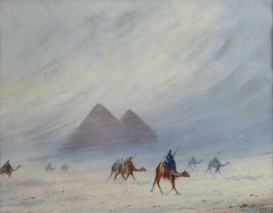 Otto Tilche, Sandsturm vor den Pyramiden - фото 1