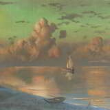 „Ruhigen Abend Wasser“ Leinwand Ölfarbe Klassizismus Marinemalerei 1994 - Foto 1