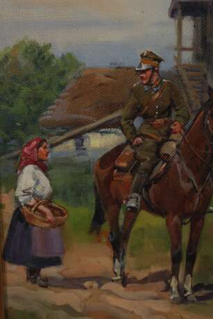 Jerzy Kossak, Soldat mit Bäuerin vor Mühle - Foto 4
