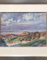 Weiser, Paul (1877 Erdmannsdorf- 1967 Gera) "Rio de Janeiro", Aquarell, monogr. u.r. und betitelt, 24x31 cm, im Passepartout hinter Glas und Rahmen (P. Weiser war Maler, Zeichner und Grafiker, stud. an der Königl. Kunstschule Berlin und de…
