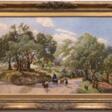 Rafter, John (1824-1907) &quot;Frau mit Ziegen in ländlicher Landschaft&quot;, Öl/ Lw., 61x97 cm, Rahmen - Auktionsarchiv