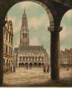 Jeanne Bardey. Bardey, Jeanne (1876-1944) &quot;Marktplatz mit Kirche&quot;, Aquarell, sign. u.r., 22x17 cm, ungerahmt
