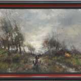 Oorschot, Theodorus van (1910 Schijndel-1989 Den Bosch) "Abendlicher Viehtrieb", Öl/Lw., signiert u.r., 61x80 cm, Rahmen - Foto 1