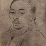 Sittig, Elisabeth (1899 Rödelheim-2001 Barth) "Porträt eines Mongolen", Radierung, handsign. u.r., 17x13 cm, im Passepartout - Foto 1
