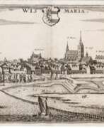 Маттэус Мериан I. Merian, Matthäus &quot;Wismaria&quot;, Kupferstich mit Wappen o.m., 14x36 cm, im Passepartout