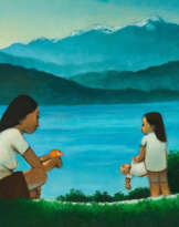 Johannes Hüppi. Picknick bei Rolle, Genfer See