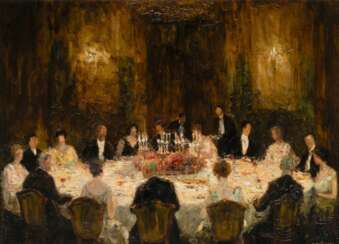 Otto Pippel (Lodz 1878 - Planegg 1960). Dinner Party.