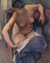 Franz Nölken (Hamburg 1884 - La Capelle 1918). Seated Nude.