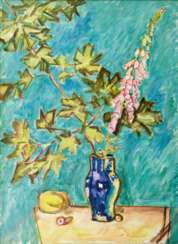 Ivo Hauptmann (Erkner 1886 - Hamburg 1973). Blue Vase with blossoming Twig.