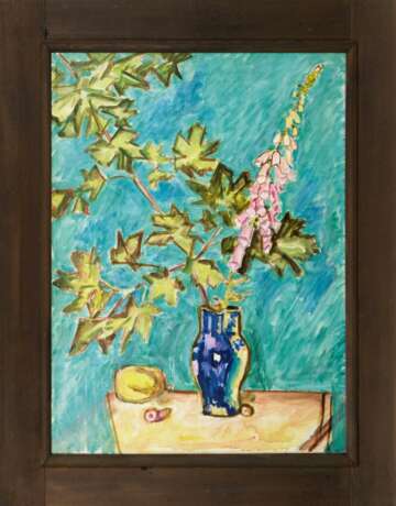 Ivo Hauptmann (Erkner 1886 - Hamburg 1973). Blue Vase with blossoming Twig. - photo 2