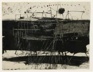 Arnold Fiedler (Hamburg 1900 - Hamburg 1985). Dots and Lines over Black.