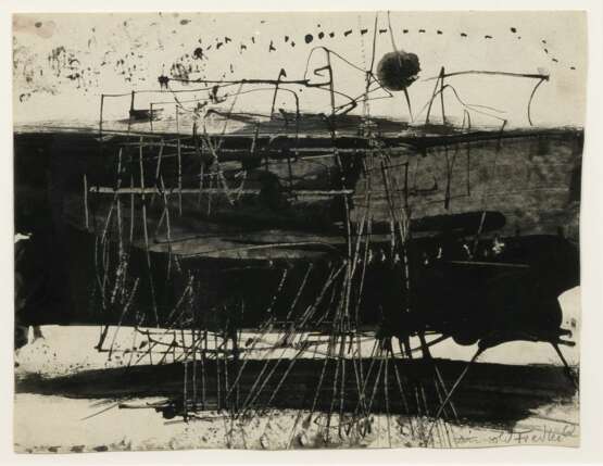 Arnold Fiedler (Hamburg 1900 - Hamburg 1985). Dots and Lines over Black. - photo 1