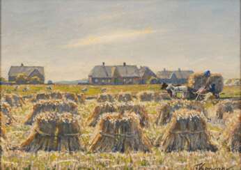 Franz Korwan (Heinebach 1865 - Noé 1942). Harvest on Sylt.