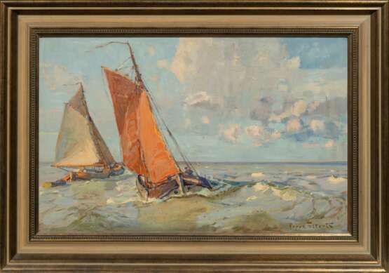 Poppe Folkerts (Norderney 1875 - Norderney 1949). Boats off Norderney. - photo 2