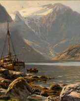 Themistokles von Eckenbrecher (Athen 1842 - Goslar 1921). In the Esefjord near Balholm.