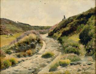 Peder Mönsted (Grenaa 1859 - Fredensborg 1941). Way through the Dunes.