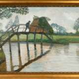 Otto Modersohn (Soest 1865 - Fischerhude 1943). Bridge over River Wümme in Fischerhude. - фото 2