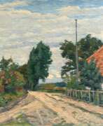 Август Хаке. August Haake (Bremen 1889 - Bremen 1915). Street in Fischerhude.