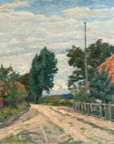 August Haake (Bremen 1889 - Bremen 1915). Street in Fischerhude.