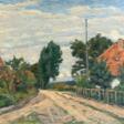 August Haake (Bremen 1889 - Bremen 1915). Street in Fischerhude. - Archives des enchères