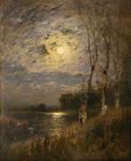 Луи Дузетт. Louis Douzette (Tribsees 1834 - Barth 1924). Moon over the Moor.