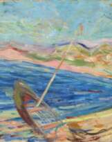 Wilhelm Ohm (Stettin 1905 - Hamburg 1965). Boot am Strand.