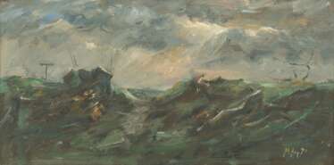 Michael Arp (Eutin 1955 - Grödersby 2013). Landscape in a Storm.