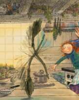 Daniel Napp (Nastätten 1974). Three Watercolours: the Little Witch.