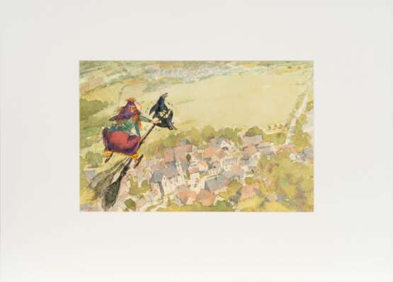 Daniel Napp (Nastätten 1974). Three Watercolours: the Little Witch. - photo 4