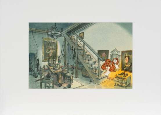 Daniel Napp (Nastätten 1974). Three Watercolours: The Little Ghost. - photo 6