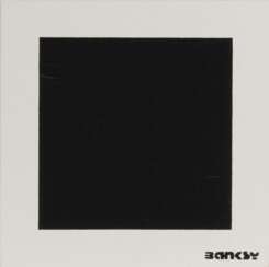 Not by Banksy by Not Not Banksy. Black Square with Black Square.