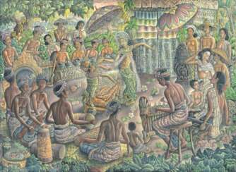 Anak Agung Gede Sobrat (Padangtegal 1911 - 1992). Balinesisches Fest.