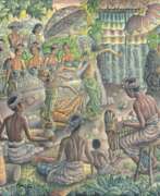 Anak Agung Gde Sobrat. Anak Agung Gede Sobrat (Padangtegal 1911 - 1992). Balinesisches Fest.