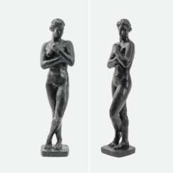 Georg Kolbe (Waldheim/Sachsen 1877 - Berlin 1947). Standing Female Nude with Crossed Leg.
