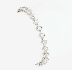 An excellent Bracelet with Rare White Heart shaped Diamonds.