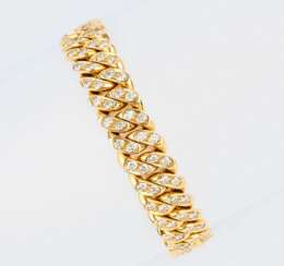 A Diamond Curb Chain Bracelet.