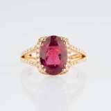 A Diamond Ring with Rose Tourmaline. - фото 1