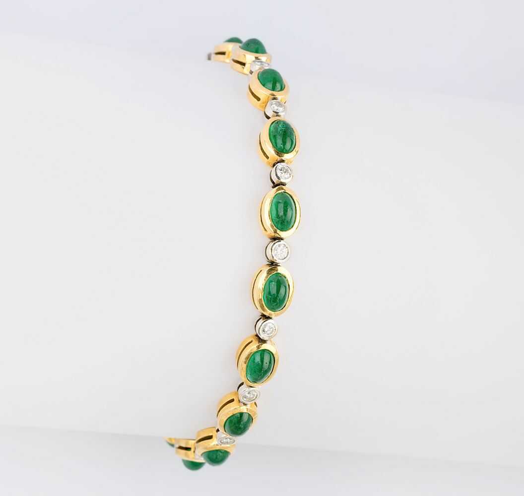 An Emerald Diamond Bracelet.