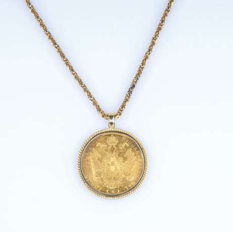 A Coin Pendant on long Gold Necklace. - фото 2