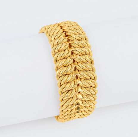 Vintage Gold-Armband im Flecht-Dekor. - Foto 1