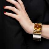 A splendid Gold Citrine Bangle Bracelet. - фото 2