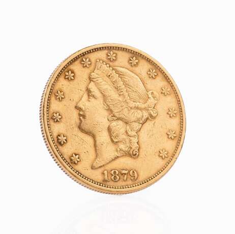 Goldmünze '20 Dollar American Liberty Head 1879'. - Foto 1