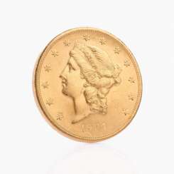 A Gold Coin '20 Dollar American Liberty Head 1904'.